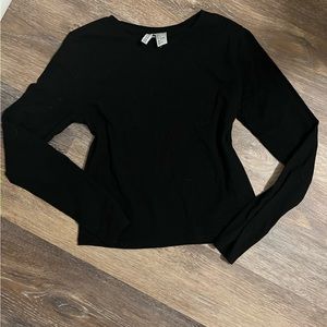 H&M Black Long Sleeve Basic Tee